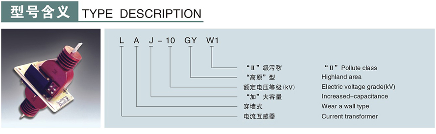 LAJ-10GYW1型電流互感器型號說明
